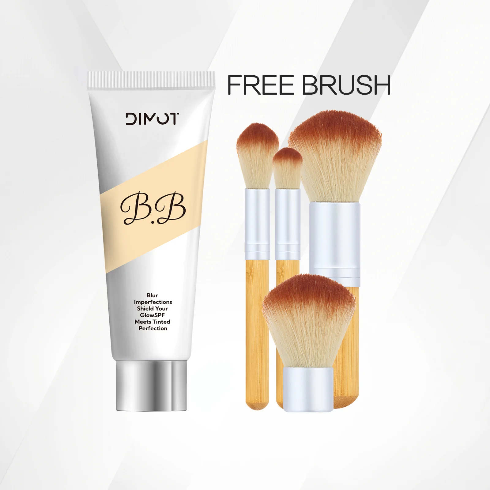 

50g SPF BB Cream Tinted Moisturizer Primer Flawless Cover & Sun Protection Hydrating Blur Imperfections, Fair/Light Brown