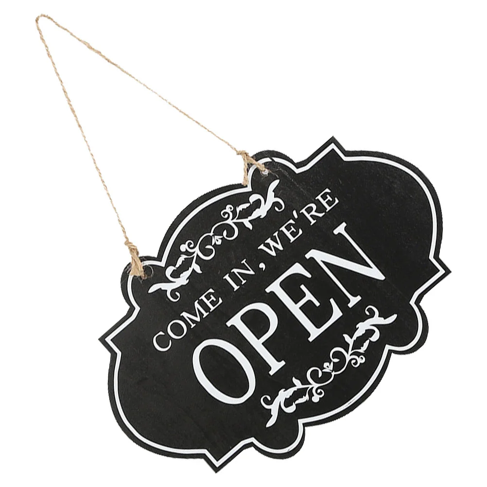 Wooden Open Closed Sign for Restaurant Double-side Open Closed Hanging Sign for Business Open Closed Signs