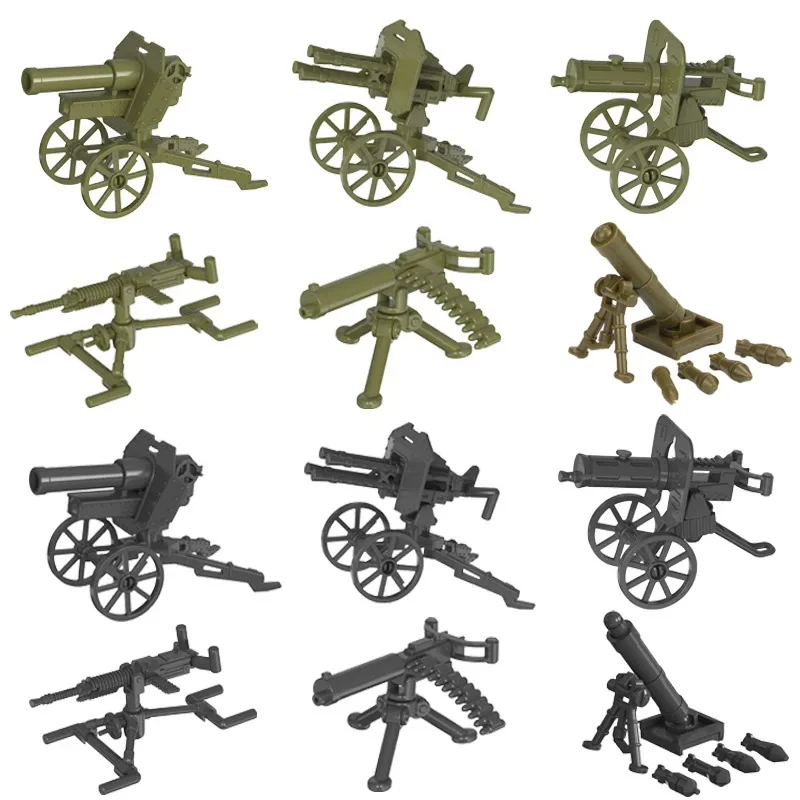 Militaire bouwsteenfiguren, bouwsteenfiguren, verplichte kanonnen, wapenmodellen, uitrustingssets, montagespeelgoed