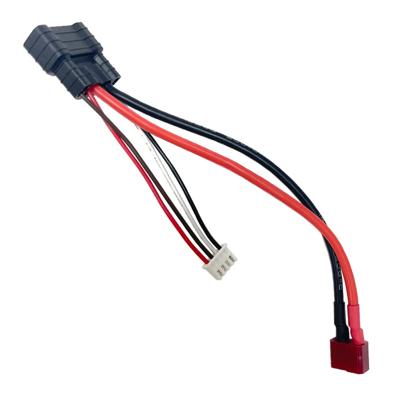 2S/3S/4S Lipo Battery Charge Adapter Deans T Plug Female to TRX Traxxas ID Male Charging Balance Lead Cable Wire 14awg 150mm