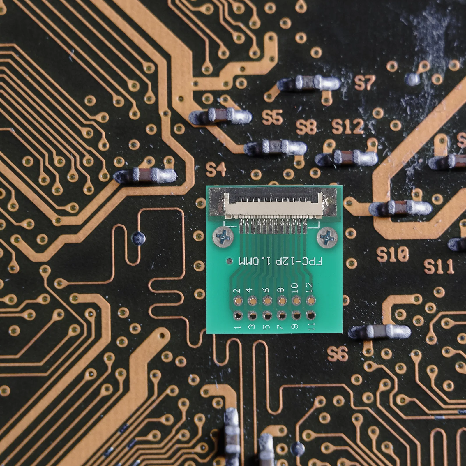 

10Pcs Fpc Adapter Board 12p Reliable Tin Electron Components Compact Design for Camcorders Monitors Cables Connector Board