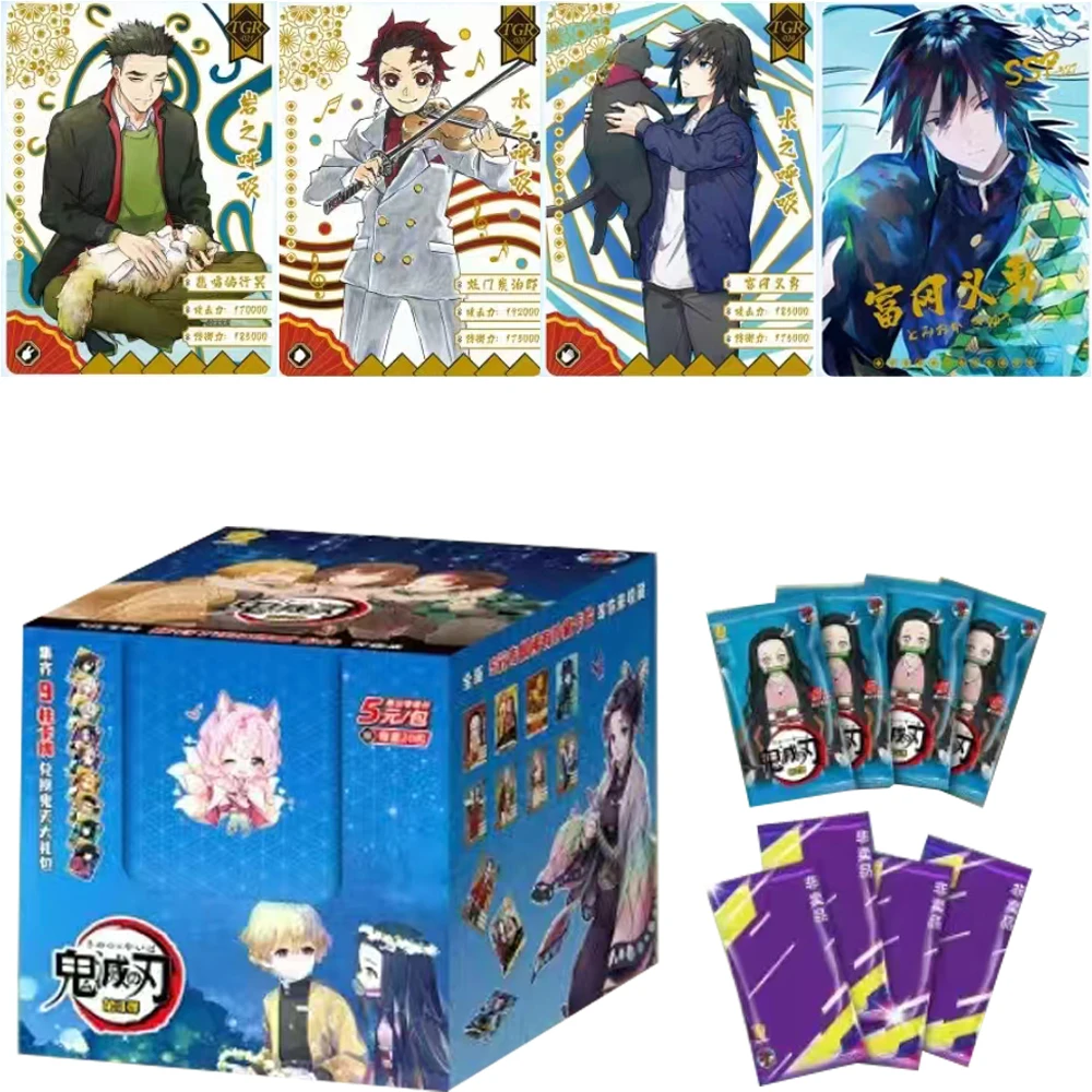 wholesale Demon Slayer Collection Cards Nezuko Kimetsu No Yaiba Japanese Anime Booster Box TCG Hobby Gifts Birthday gifts