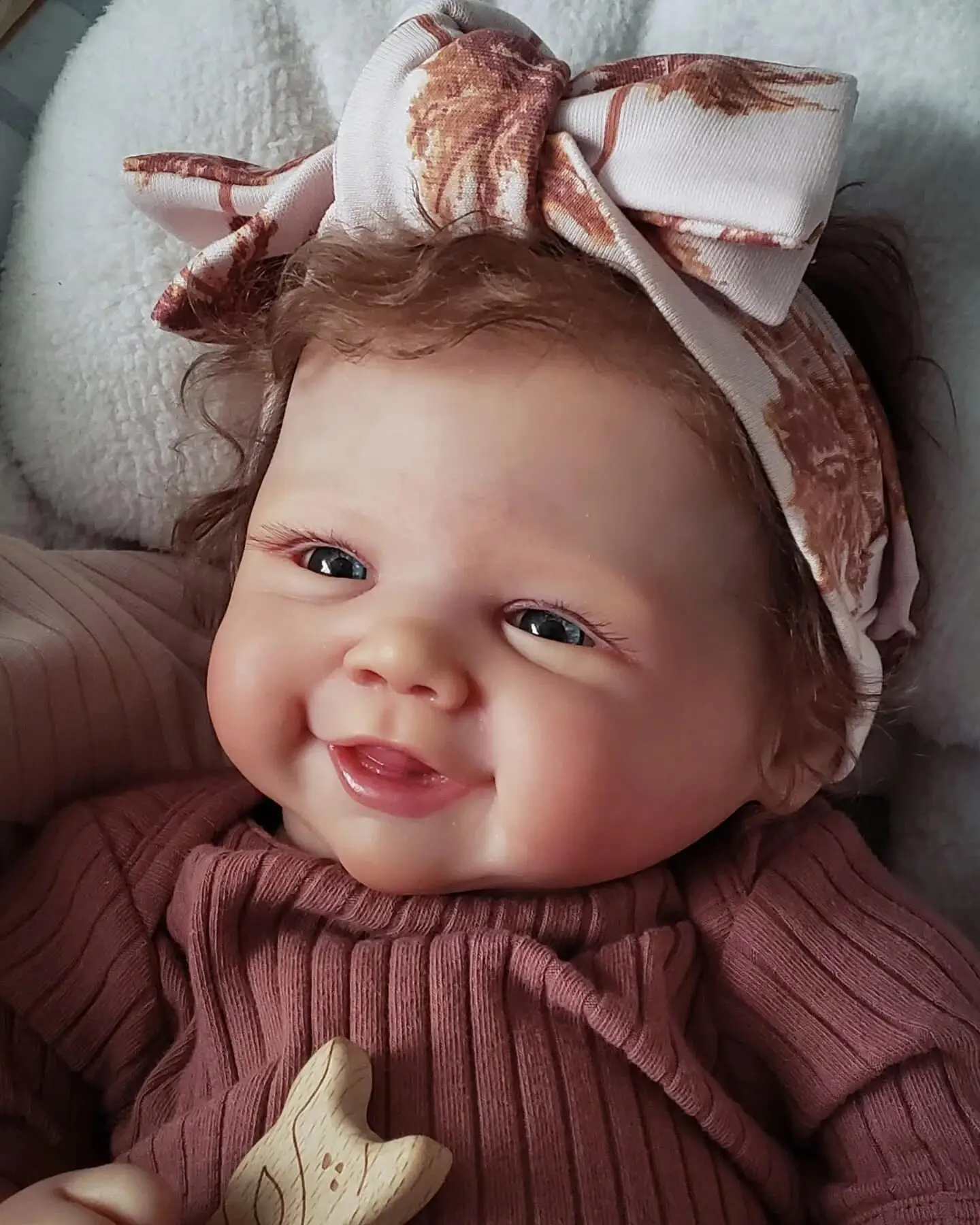 NPK 49CM Reborn Vivi Baby Doll - Neonata Realistica Soft Touch Capelli radicati a mano Bambola d'arte realistica fatta a mano di alta qualità