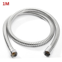 1m/1.5m Flexible Shower Hose Plumbing Hoses Stainless Steel Chrome Bathroom Water Head Showerhead Pipe Bathroom Accessories