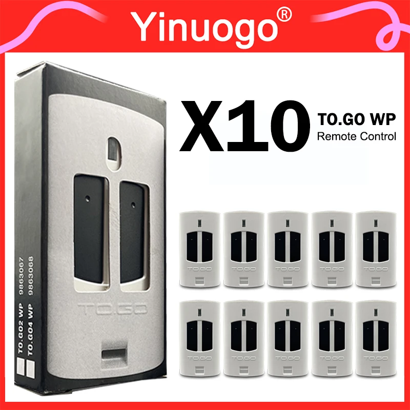 

10pcs For TO.GO 2WP Gate Remote Control 433.92MHz Fixed Code TO.GO WP 2WP 4WP Garage Door Opener Hand Transmitter