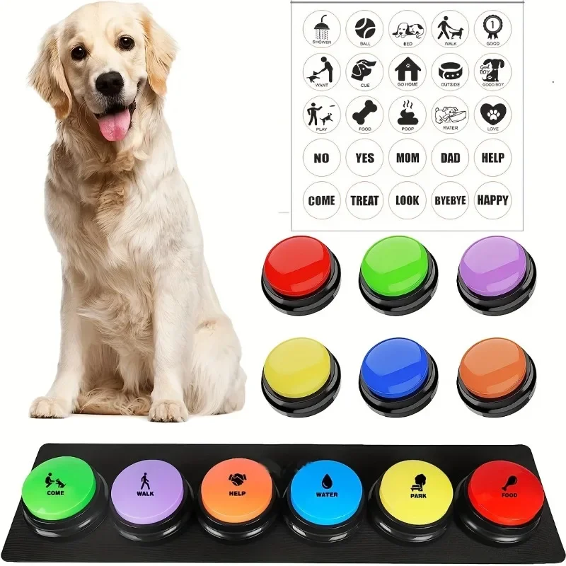 

Pet Communication Button, Dog Talking Interactive Training Sound Button, Recordable Sound Maker, Pet Toys, Pet Training Supplies