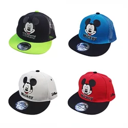 Disney Mickey Mouse Mesh Baseball Cap Summer Fashion Kids Snapback Children Hip Hop Hats