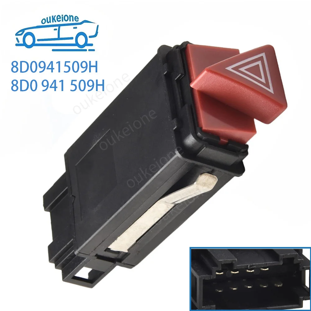 Para Audi A3 A4 A6 C5 Allroad coche peligro luz de advertencia de emergencia interruptor botón intermitente accesorios de coche 8D0941509H 8D0 941 509H