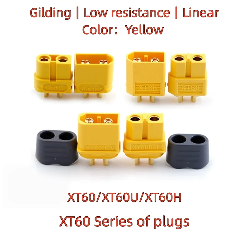 Amass XT60 Connector Pigtail Male Female XT60H Plug 10cm/20cm/30cm/50cm 12AWG Silicon Wire for RC Lipo Battery