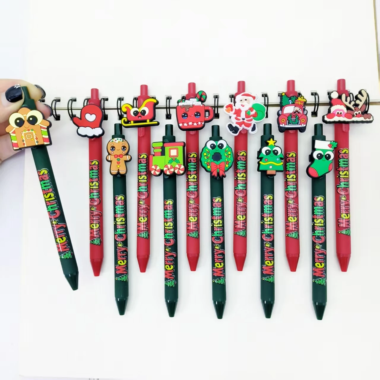 

14/24 шт., рождественская милая шариковая ручка с принтом, праздничный подарок, канцелярские принадлежности, выдвижная шариковая ручка, ручка для письма, подписи