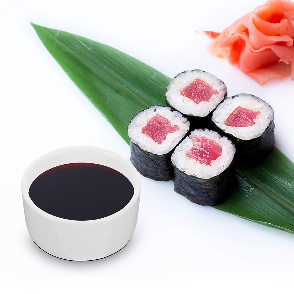 

2Pcs Ceramic Dipping Bowls Round Sauce Dish Kitchen Seasoning Container Sturdy Appetizer Condiment Holder Compact Design Home