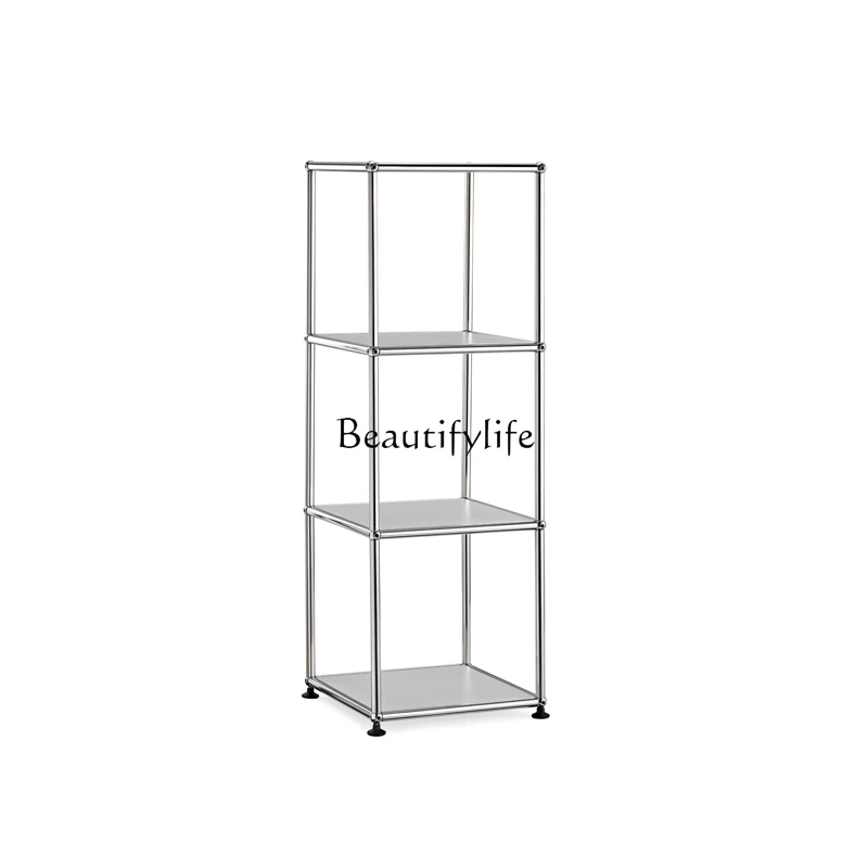 

Designer Furniture Modern Minimalist Living Room Balcony Metal Stainless Steel Storage Flower Rack Storage