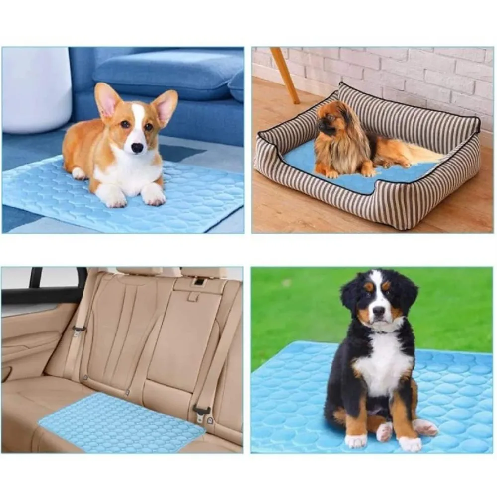 Pet Summer Cooling Pad Self-Cooling Ice Silk Pet Bed Dog Cat Nest Breathable Cooling Cooling Sleeping Pad