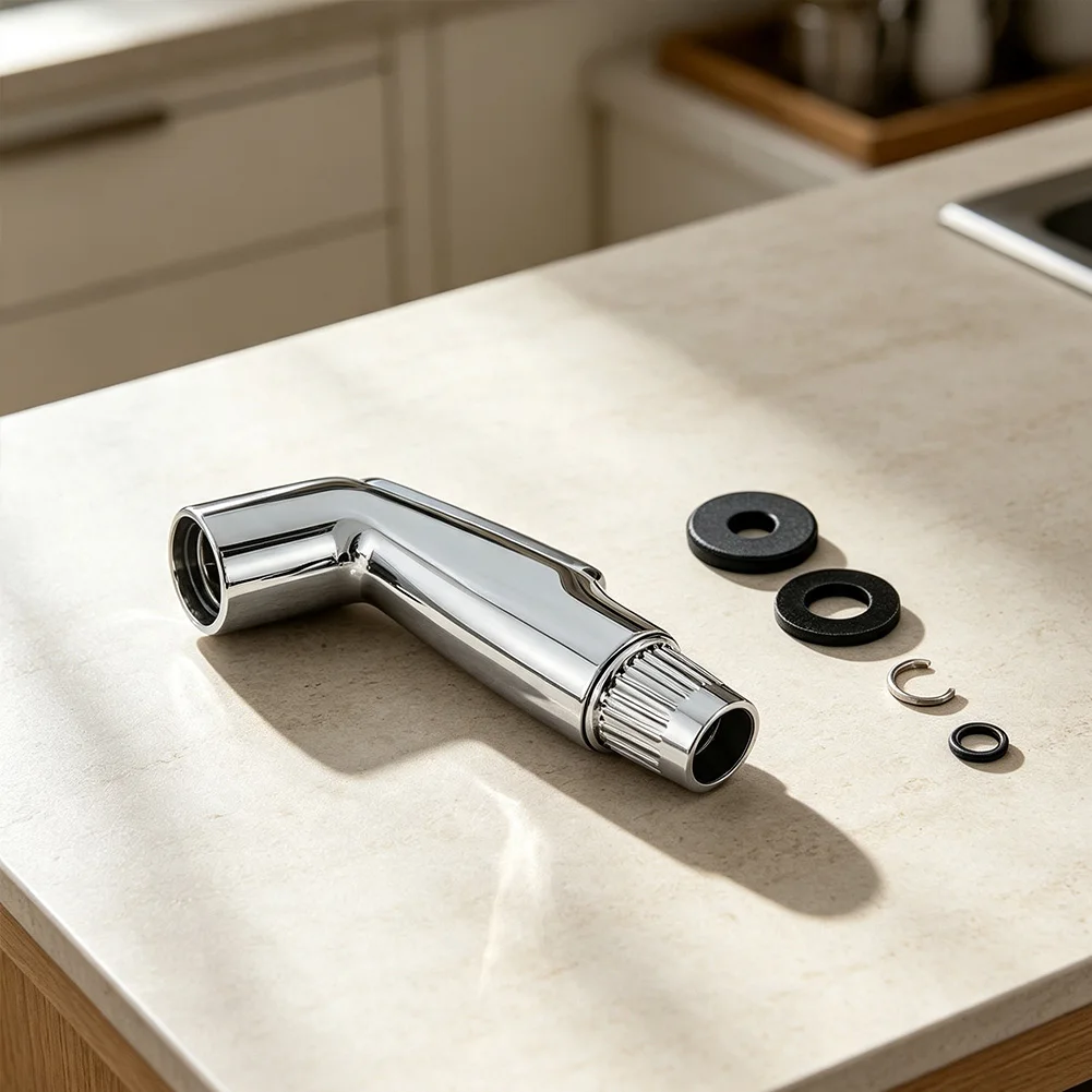 Kitchen Sink Sprayer Replacement with Chrome Plating - ABS Plastic Build - 11cm Size for Side Mount Installation
