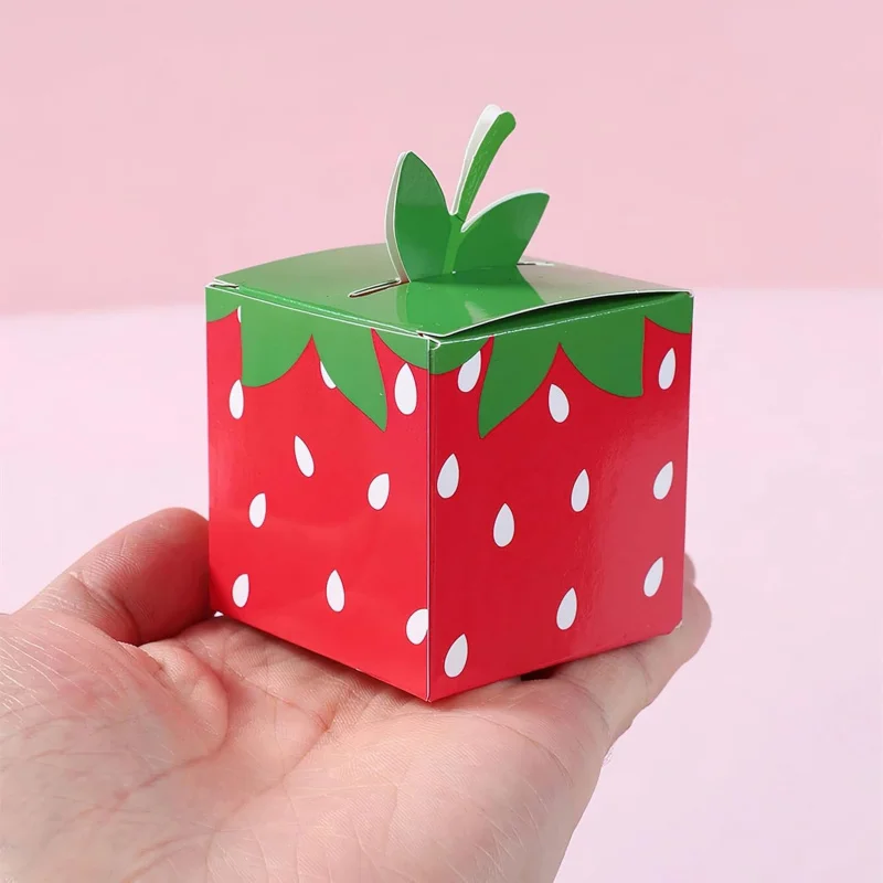 10 Pcs Cute Strawberry Gift Candy Boxes for Parties