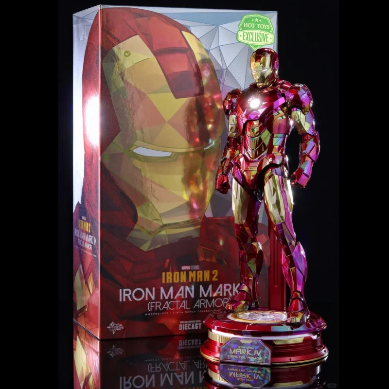 

In Stock HT Hottoys Alloy Iron Man MK4 Colorful Geometric Edition 1/6 Action Figure MMS792D70 12inch Full Set Model Toys