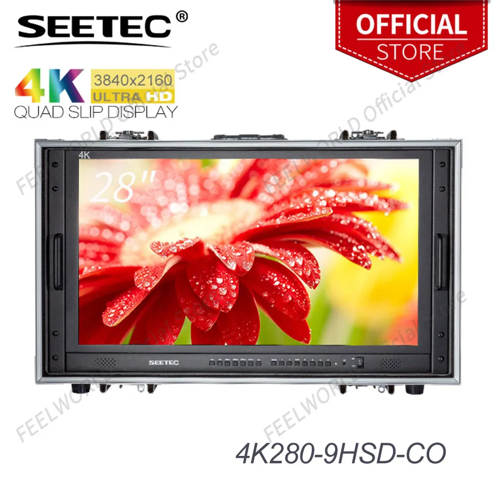 

Seetec 4K280-9HSD-CO 28 Inch 4K Broadcast Monitor for CCTV Monitoring Making Movies Ultra HD Carry-on LCD Director Monitor