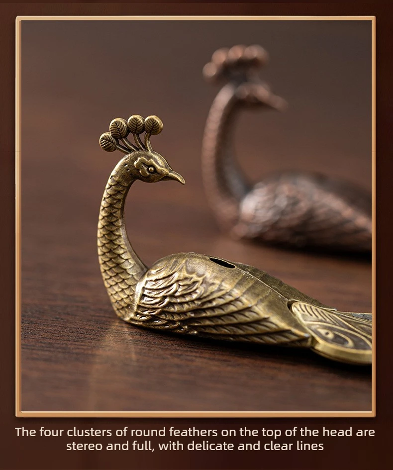 Peacock opens its tail incense holder incense holder incense holder sandalwood incense burner desktop small ornaments phoenix