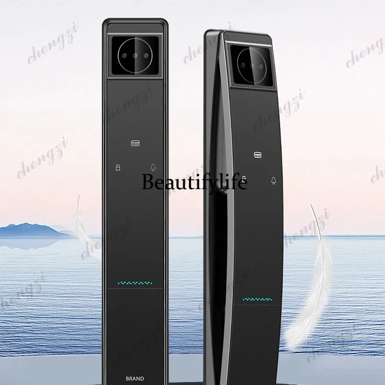 Graffiti smart door lock palm vein 3D facial recognition monitoring automatic password lock home