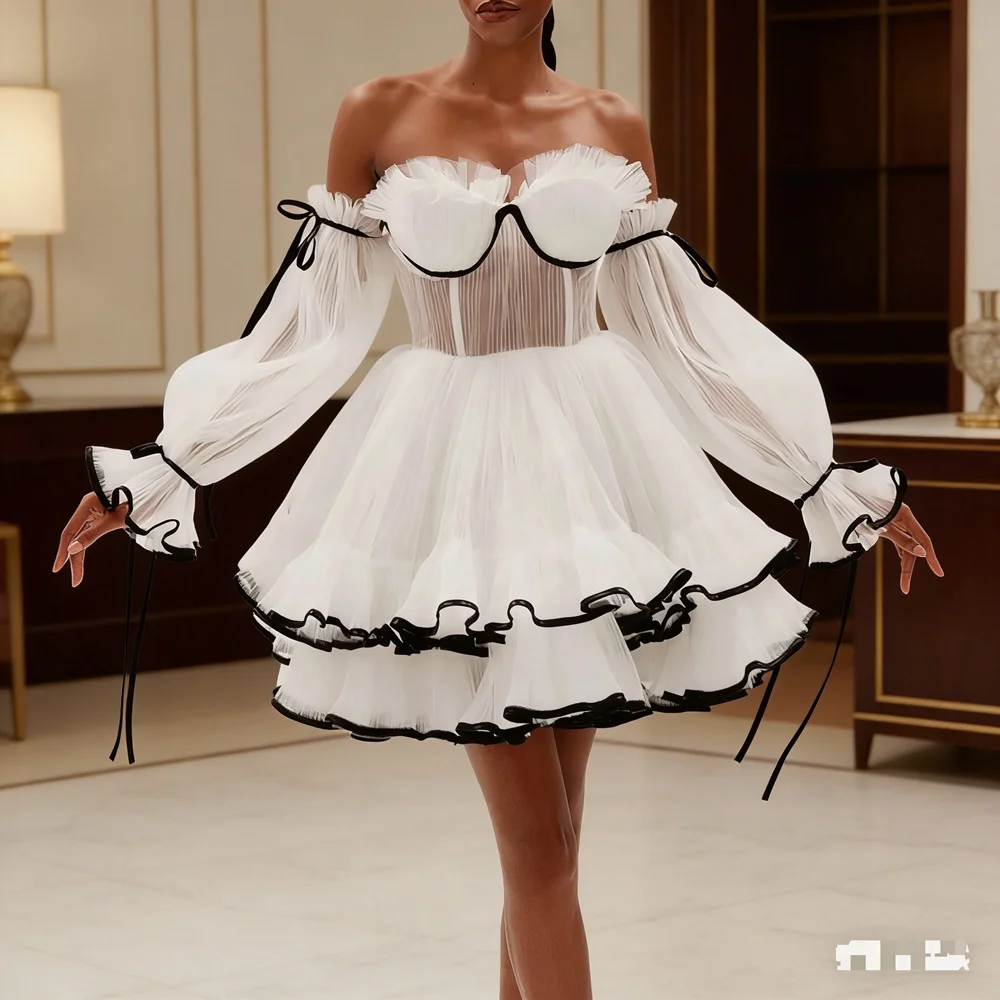 

Customized Elegant Short Tiered Cocktail Dresses for Special Events Prom Party Birthday Summer Gala Woman Evening Dress 2026