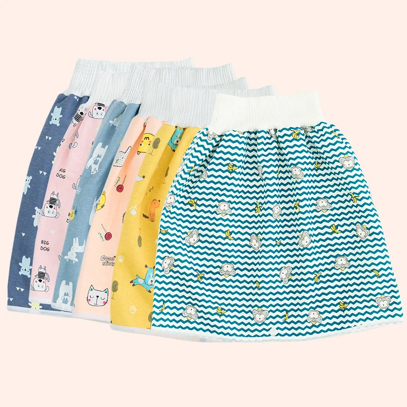 /GJ/Baby Waterproof Skirt Kids Nappy Sleeping Bed Potty Trainining Items Infant Leak-proof Training Pants Cloth s
