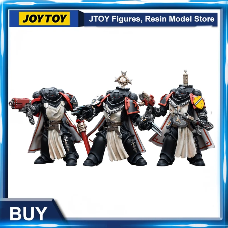 [IN STOCK] JOYTOY Warhammer 40K 1/18 Action Figure Black Templar Brethren Anime Collection Model Toys Gift Free Shipping