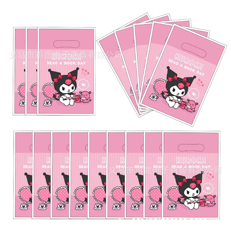 10pcs Hellokitty Gift Bags Cartoon Anime Birthday Party Decoration Kuromi Candy Box Cinnamorool Plastic Party Supplies Decor Toy