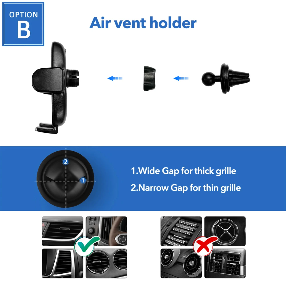 Mpow CA158 Universal Car Phone Mount Windshield Dashboard Car Phone Holder with Long Gooseneck for iPhone 14 15 Plus Max Samsung