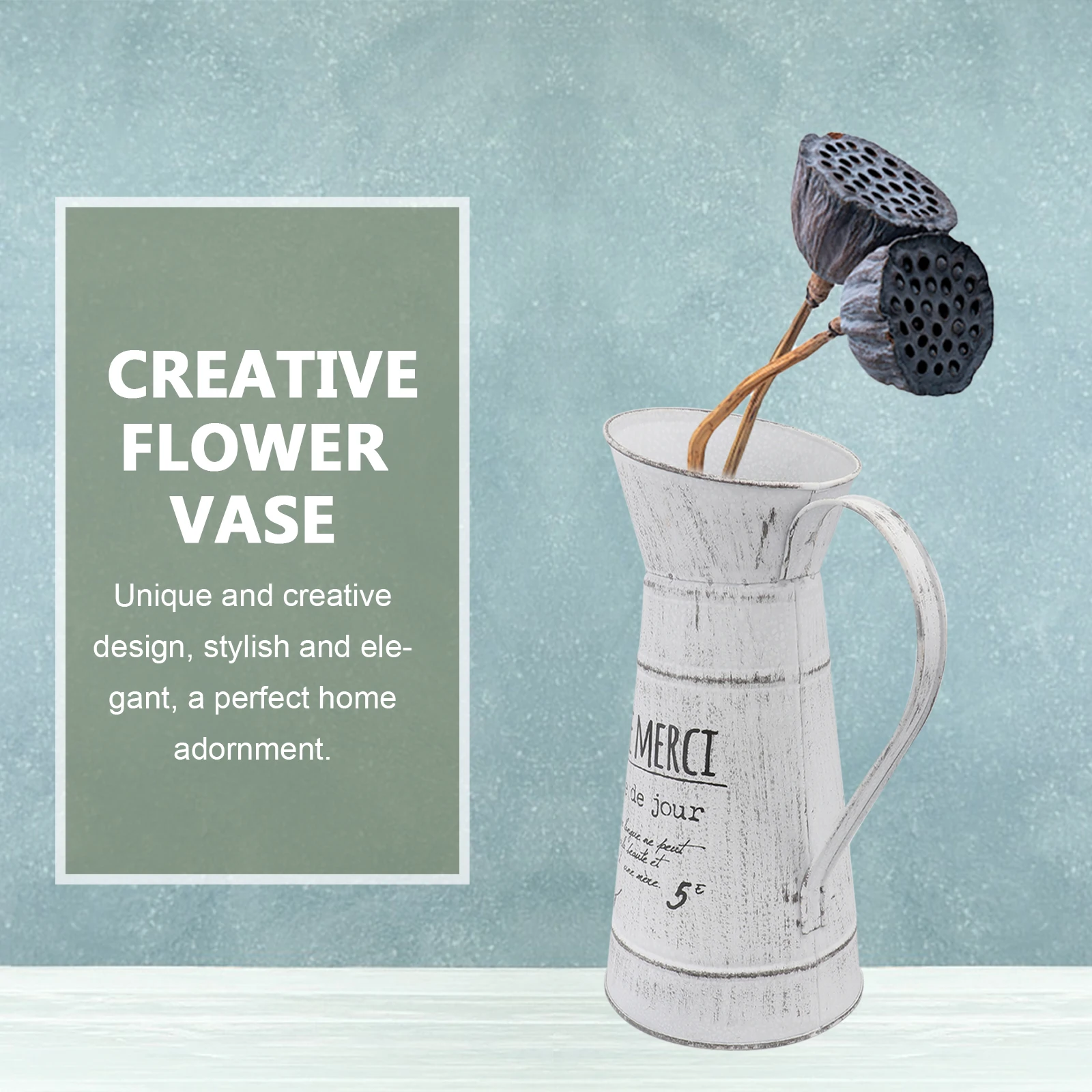 

Retro Kettle Vases for Decor Farmhouse Pitcher Home Rustic Watering Can Decorative Pitchers