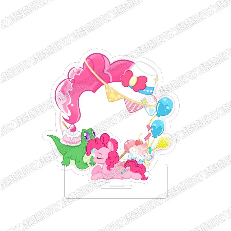 Kawaii My Little Pony Stand Up Sign Cute Cartoon Desktop Acrylic Ornaments Student Exquisite Figure Decorate Model Toys Gift