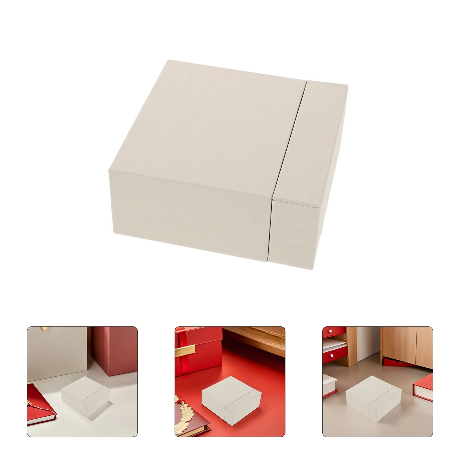 

3Pcs Jewelry Drawer Organizer Paper Boxes Compact Storage for Necklace Bracelet Ring Earring Daily Use Jewelry Wrap Storage