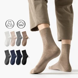 Men's Socks Cotton Socks Midtube Deodorant Solid Color Everything