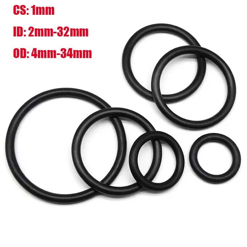 

O Ring CS 1mm Sealing Washer NBR O-ring Faucet Plumbing Gaskets Oil Resistant High Temperature Oring Car Auto Repair Tool 40Pcs