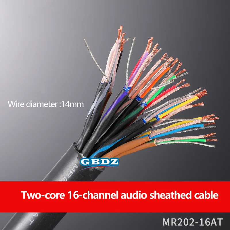 MR202 2AT/4/8/12/16/24AT 2 Core Multichannel Audio Sheath Cable Microphone Cable Studio Recording Microphone  XLR Signal Cable