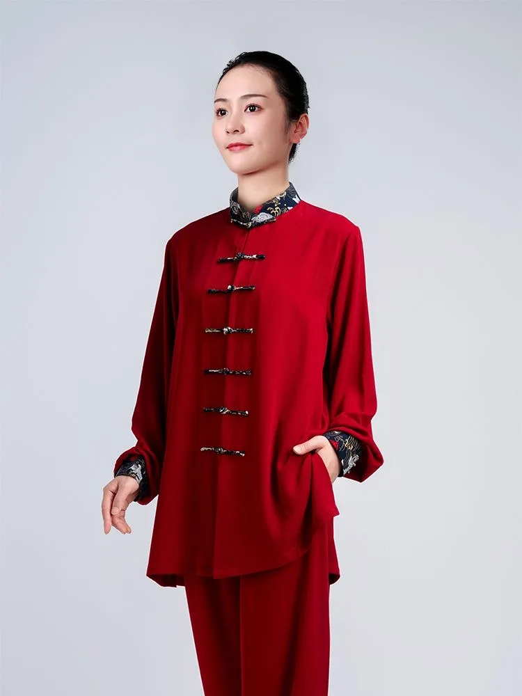 Tradycyjna chińska odzież Mężczyźni Kobiety Dorosły Tai Chi Kung Fu Uniform Casual Arts Performance Practice Clothes Wushu