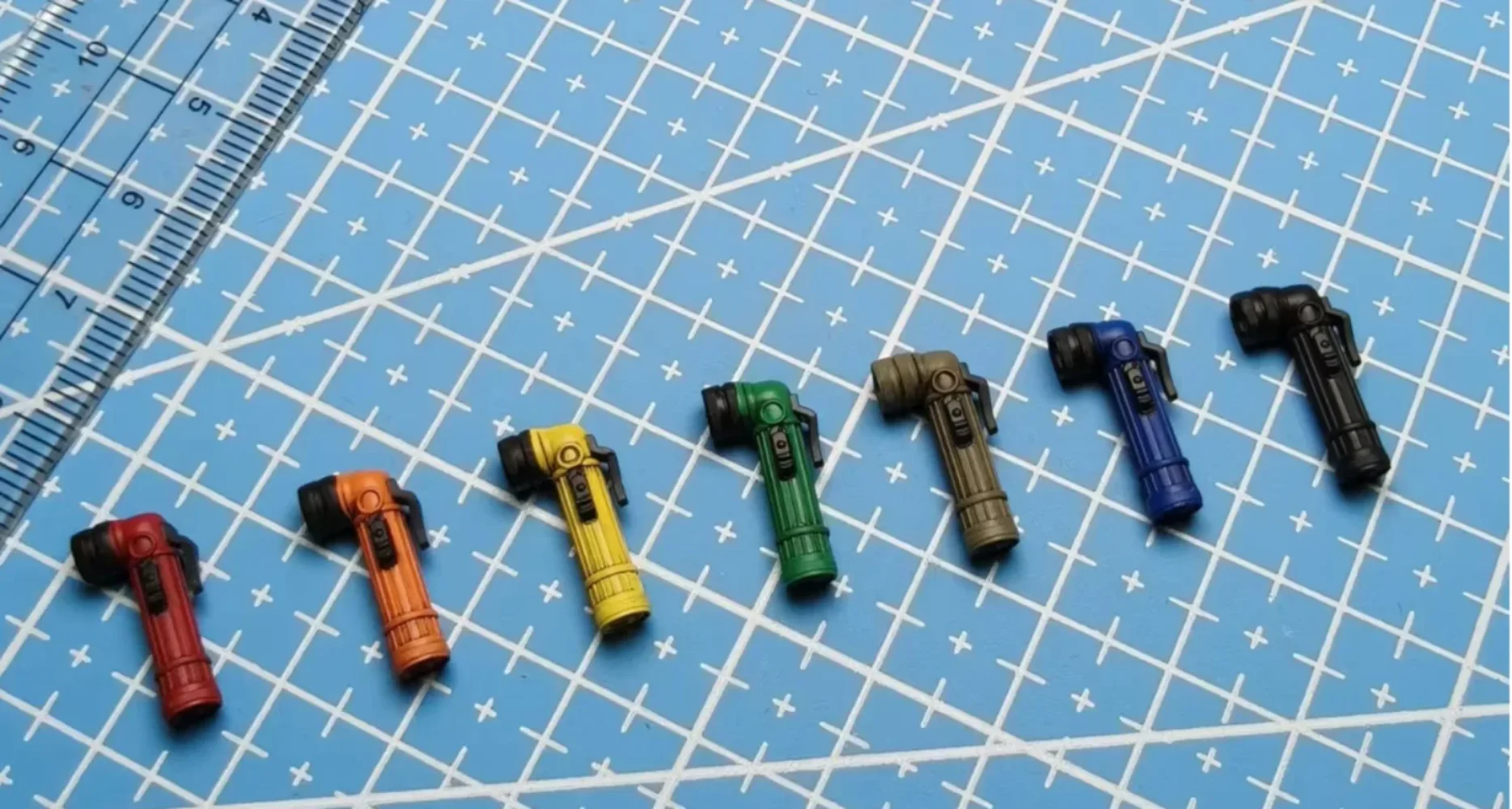 1/12 Scale L-shaped Flashlight（1PC) Model for 6'' Figure