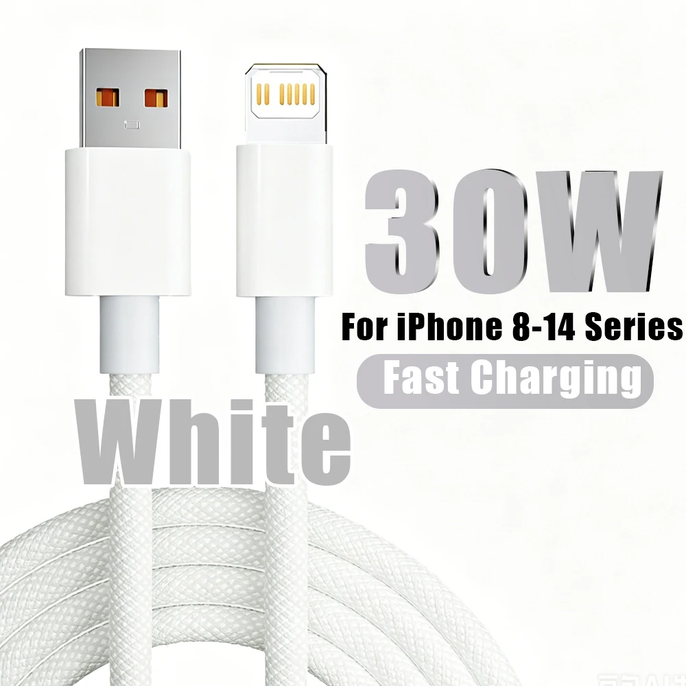 PD 30W Snellader voor iPhone 14 13 12 11 X XR XS 8 Pro Max Plus Mini iPad Air Snellaadkabel USB C naar Lightning Duurzaam B