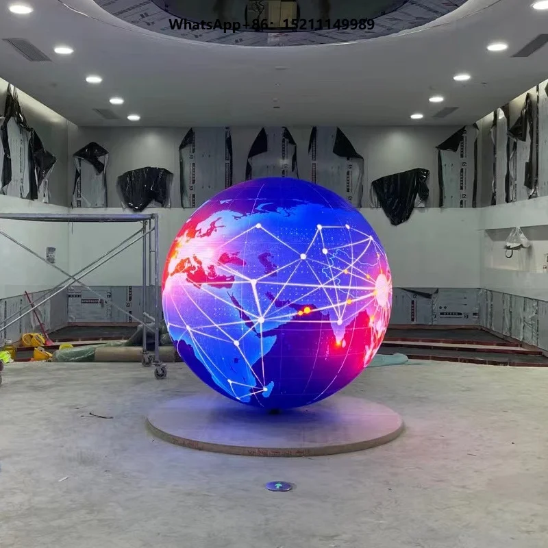 Factory Customized 360 Degree Spherical LED Display Screen Full Color P2 Indoor Spherical LED Screen