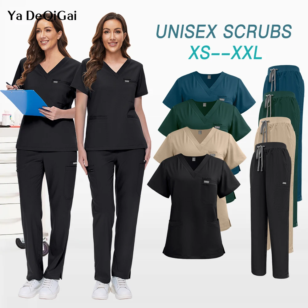 

Medical Scrubs Uniform New Doctor Nurse Surgical Uniform High Quality Durable Workwear Pediatric Center Work Clothes Nursing Set