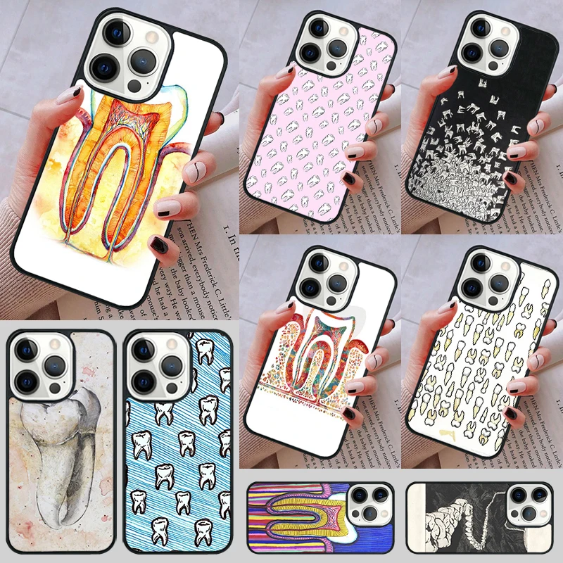 Wisdom Teeth Dentist Tooth Phone Case cover For iPhone 14 13 15 16 Pro Max Coque 12 11 Pro Max For Apple 8 PLUS 7 6S fundas