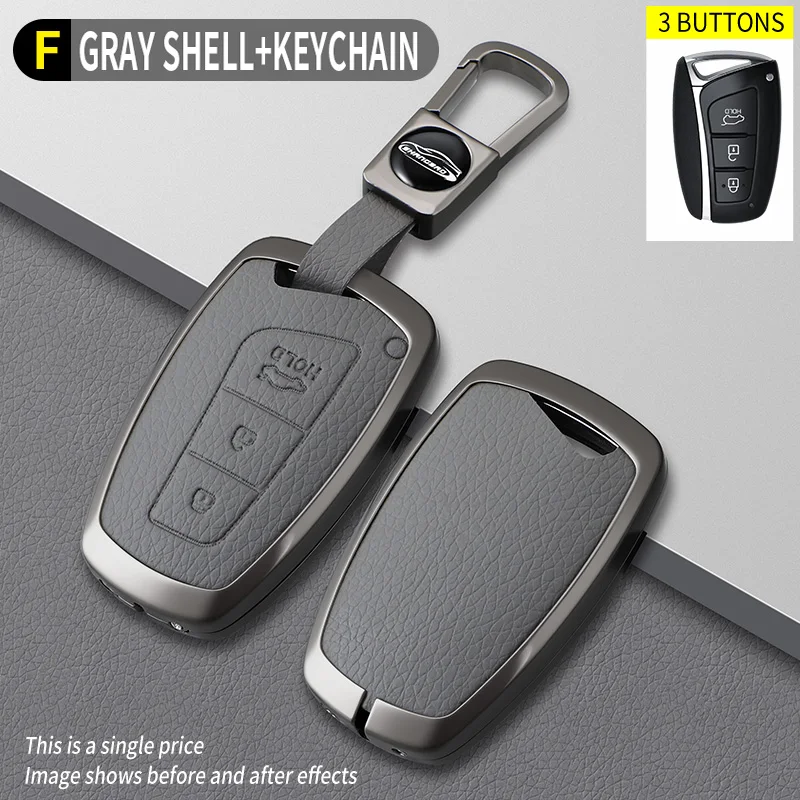 Auto-accessoires sleutelhulsel hoes ketting voor Hyundai Solaris Genesis IX35 IX45 Grand Santa Fe 3 Kona EV Grandeur GN7 IONIQ