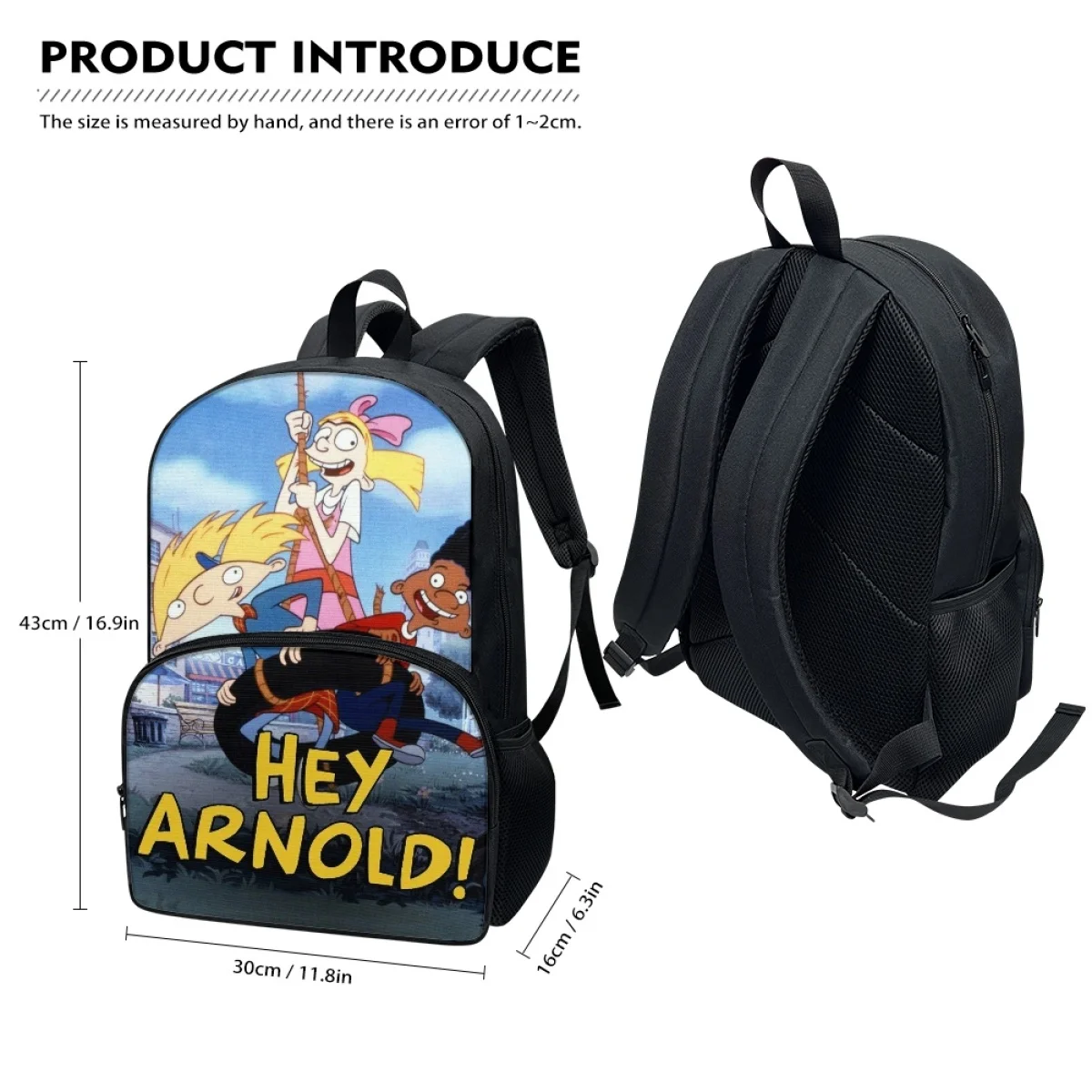 Desenhos animados Anime Hey Scott Schoolbags, Mochilas Multi-Bolsos Leves, Mochilas Multiuso, Mochilas Escolares, Meninos, Moda, Kawaii