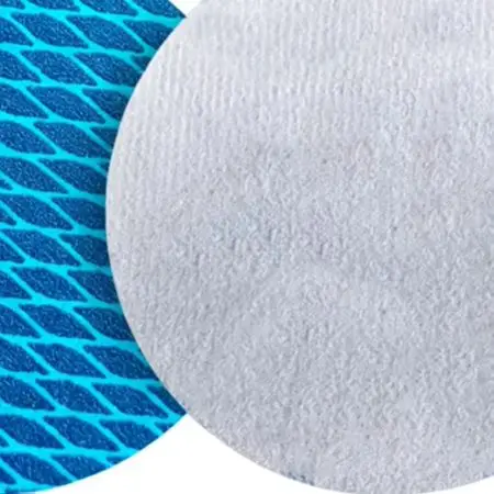 100 pcs 4 inch Flocked Sanding Discs Alumina Abrasive with for Blue Coating for Efficient Chip Ejection Rhombus Layout