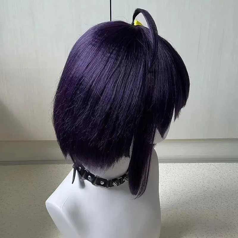 

25COSRikka Takanashi Косплей Парик Шесть Цветов Фиолетовый Синтетический Короткий Прямой Парик Аниме Coser Милая Девушка Парик Высокого Качества Ежедневно Па