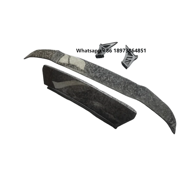 

New LP610 for Lamborghini Forged Carbon Fiber Rear Wing Fixed Spoiler 6V Condition External Car Light Accessories