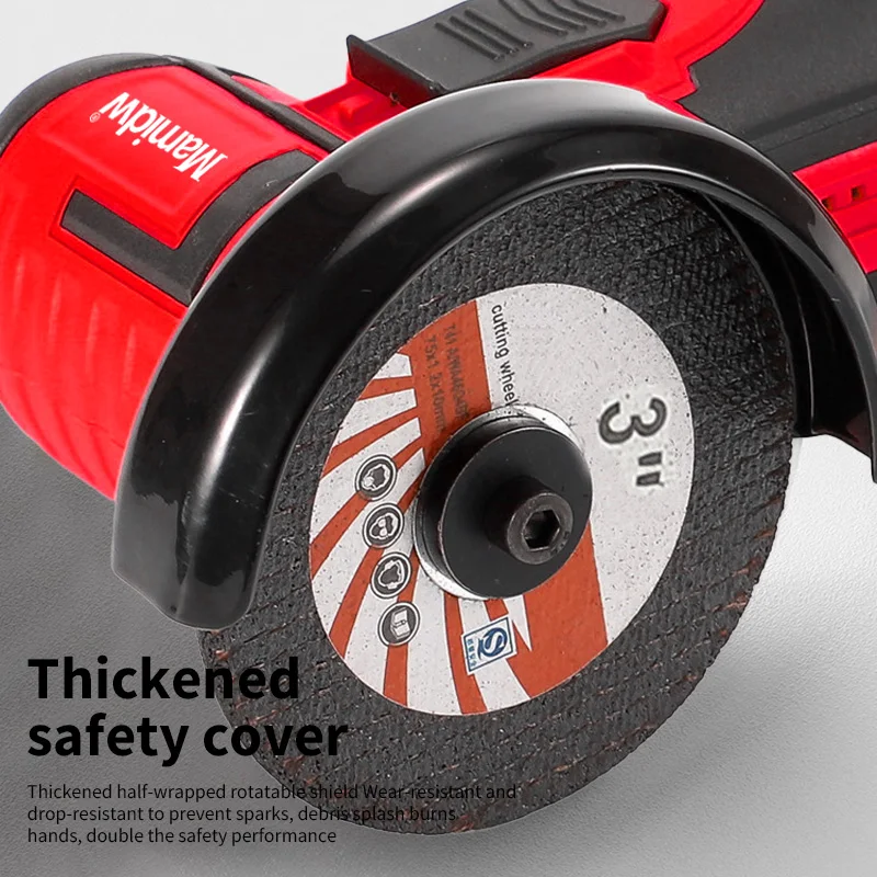 Mamidw Bezkartáčová elektrická úhlová bruska Elektrická bruska a řezačka Dobíjecí leštička pro Milwaukee 12V baterie - náhled 5