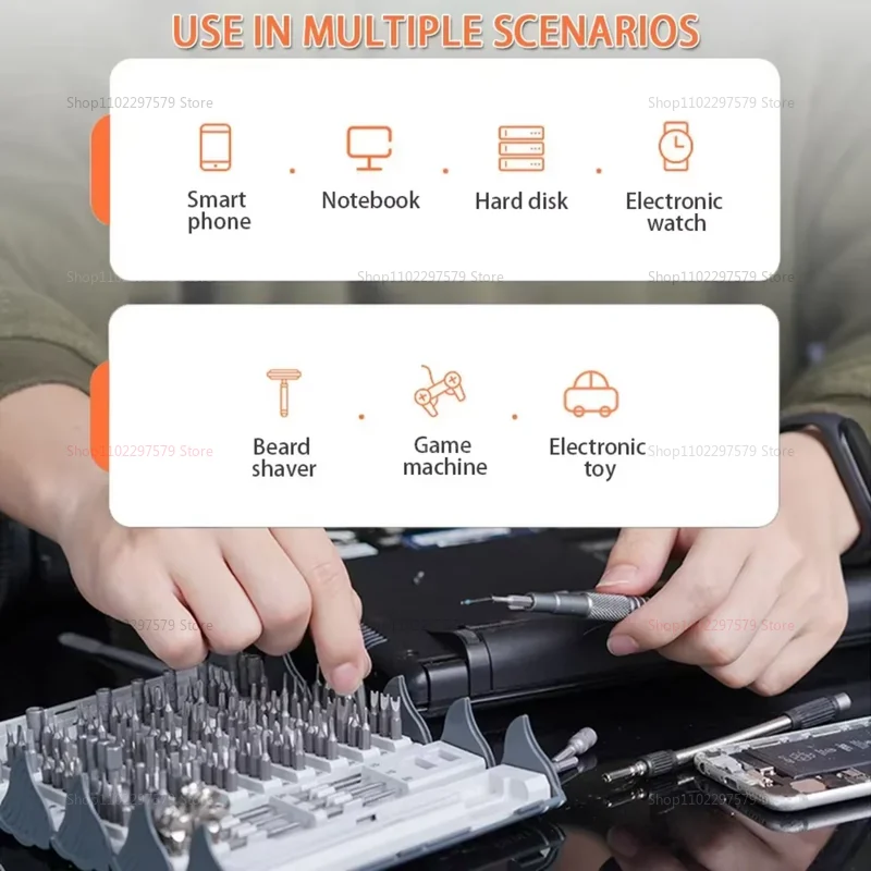 

128 in 1 Precision Screwdriver Set with Magnetic Flexible Shaft for Phone PC Watch Glasses Repair Professional Tool Kit