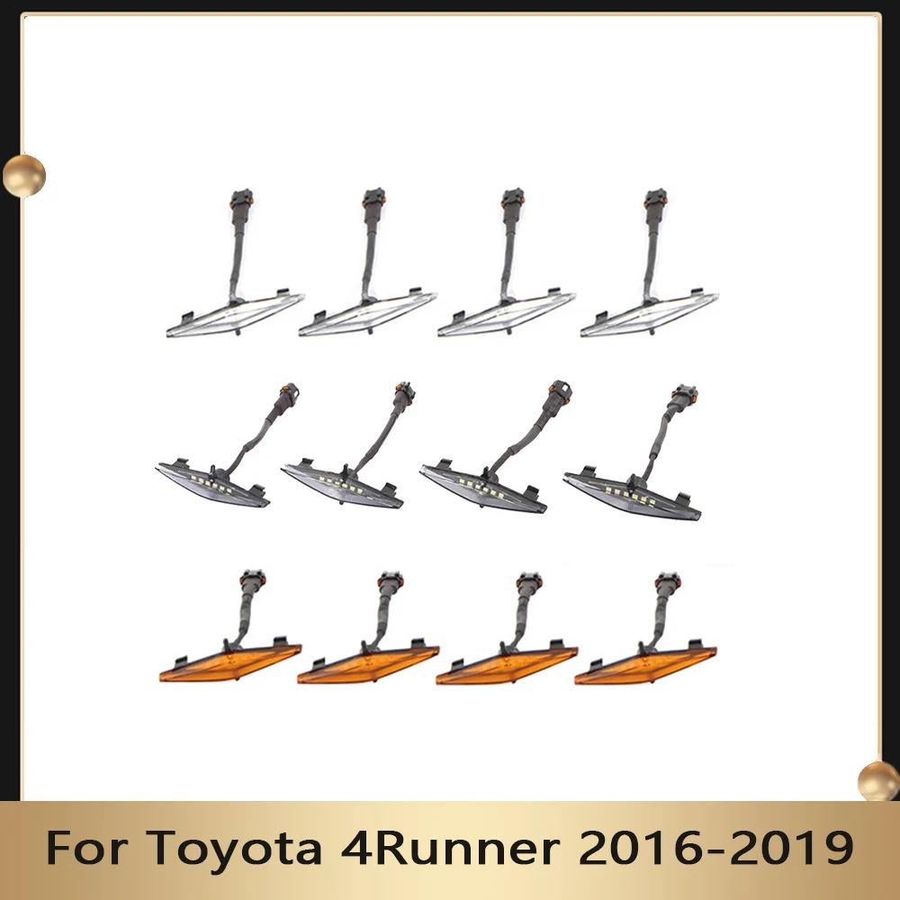 

Для Toyota 4runner 2016-2019, 4 шт., брикет передней решетки, комплект освещения, гриль, бленда, фонари, внешние лампы, дневные ходовые огни