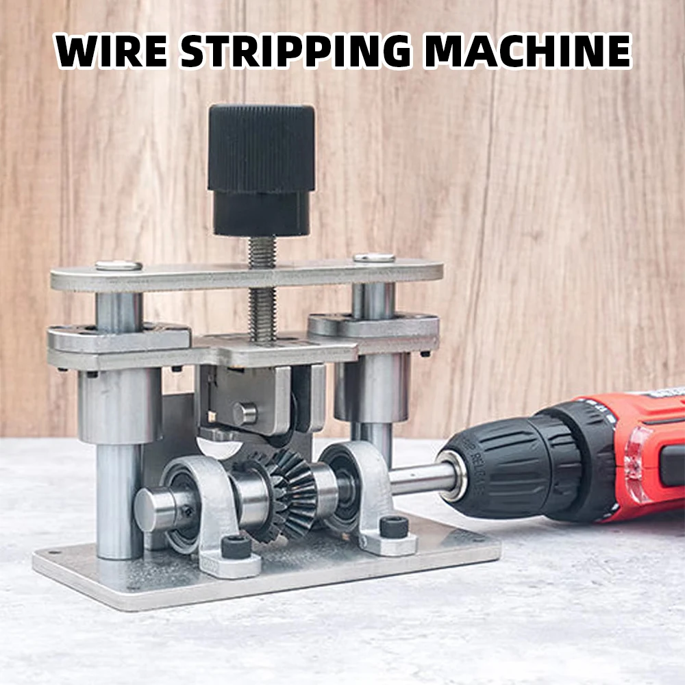 2-20mm Manual Electric Wire Stripping Tool Wire Stripper Scrap Copper Cable Peeling Machine Hand Crank use with Electric Drill