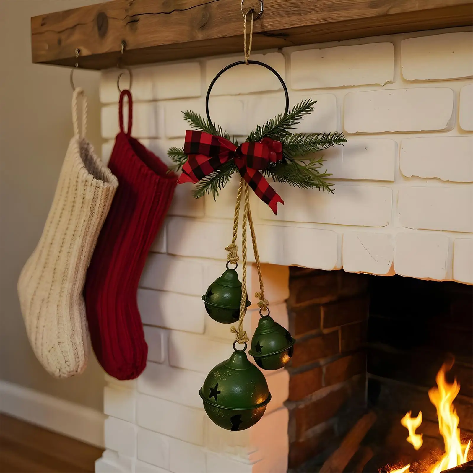 

Колокольчик с бантом, подвесной орнамент, настенные ворота автомобиля, подвеска на рождественскую елку, вешалка, гирлянда, поделки, украшение для дома, новогоднее украшение